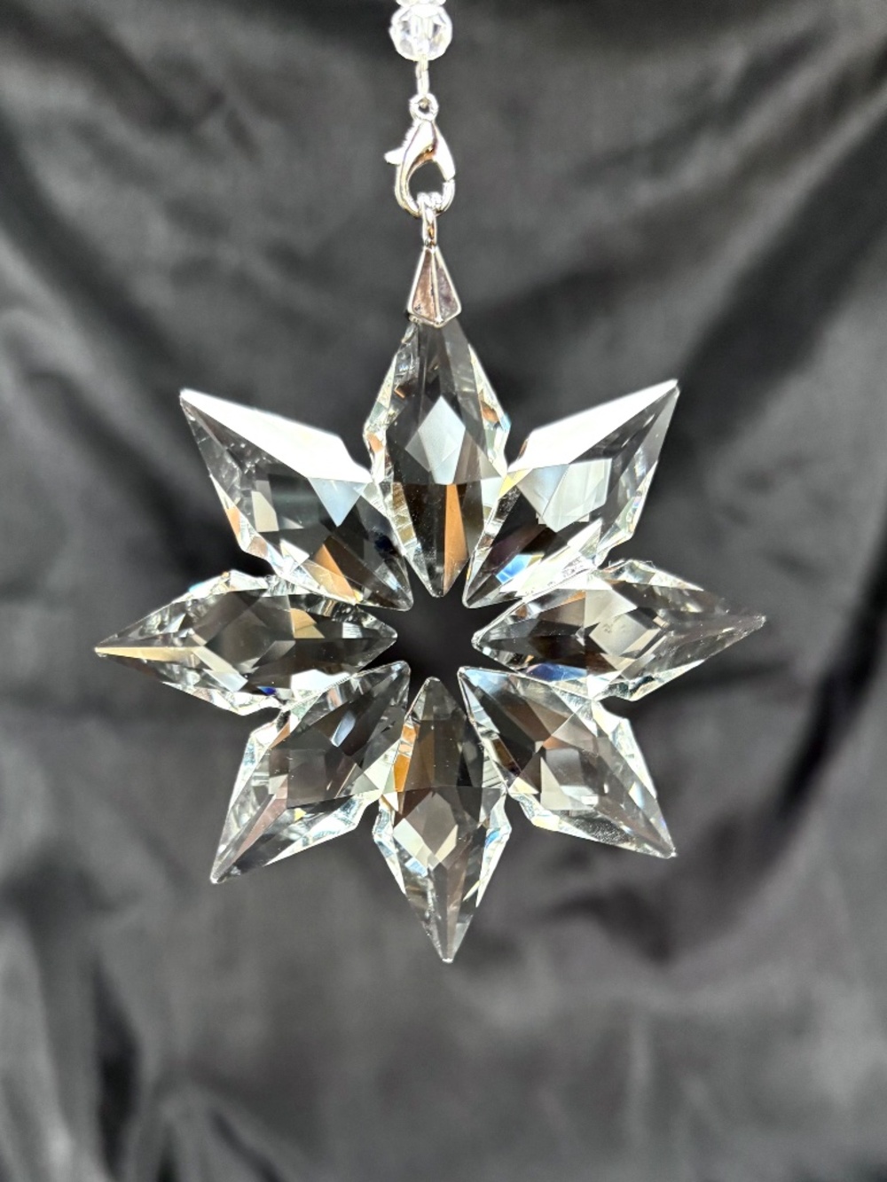 Crystal Snowflake Sun Catcher Christmas Tree Decor Czech Bohemia Crystal Gift